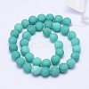 Frosted Dyed Round Natural White Jade Beads Strands G-D739-6mm-2