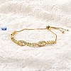 Horse Eye Cubic Zirconia Slider Bracelet BJEW-SZ0002-08D-3