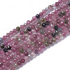 Natural Pink Tourmaline Beads Strands G-F596-06-2mm-1