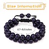 Synthetic Blue Goldstone Braided Bead Bracelet BJEW-SW00001-12-2