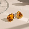 304 Stainless Steel Resin Stud Earrings for Women GX1070-3