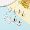 Natural Shell Beaded Dangle Earrings EJEW-JE05333-4