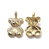 Brass Cubic Zirconia Pendants KK-G446-17G-1