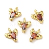 Brass Micro Pave Cubic Zirconia Pendants KK-M346-18G-3