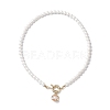 Shell Pearl Beaded Necklaces for Women NJEW-JN04832-5