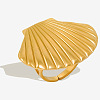 304 Stainless Steel Ocean Shell Beach Ring UR3075-2-1