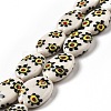 Handmade Printed Porcelain Beads PORC-F005-01D-4