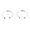 Anti-Tarnish Rhodium Plated 925 Sterling Silver Cuff Earrings EJEW-H124-06P-1