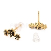 Brass Micro Pave Cubic Zirconia Stud Earrings EJEW-F273-15F-G-2