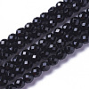 Natural Black Onyx Beads Strands G-F596-28-4mm-1
