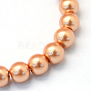 Baking Paint Pearlized Glass Pearl Round Bead Strands HY-Q003-4mm-33-2