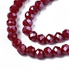 Electroplate Glass Beads Strands X-EGLA-A034-P6mm-A22-3
