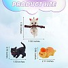 9 Pieces 3D Resin Cat Charm Pendant Cute Resin Animal Pendant Mixed Shape for Jewelry Keychain Bag Decorated Making Crafts JX476A-2