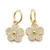 Brass Micro Pave Clear Cubic Zirconia Charms X-ZIRC-L091-075G-2