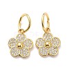Brass Micro Pave Clear Cubic Zirconia Charms X-ZIRC-L091-075G-2
