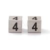 Tarnish Resistant 303 Stainless Steel European Beads STAS-G286-P04-2