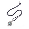 Alloy Pendant Necklaces NJEW-F235-14AS-2
