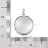 304 Stainless Stee Locket Pendants STAS-S132-15P-04-3