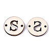 Unfinished Natural Poplar Wood Links Connectors WOOD-S045-140A-01S-2