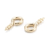 Brass Screw Eye Pin Peg Bails KK-D063-03G-3