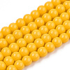 Opaque Solid Color Glass Beads Strands GLAA-T032-P4mm-08-1