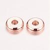 Real Rose Gold Plated Brass Spacer Beads KK-E702-22RG-NF-1