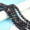 Natural Silver Obsidian Beads Strands X-G-D083-01B-4