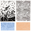 2Pcs 2 Styles Plastic Embossing Folders DIY-CP0008-89-1