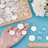 42Pcs 3 Styles Alloy Pendant Cabochon Settings FIND-WR0012-16-3