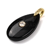 Natural Obsidian Pendants G-B188-01G-08-2