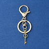 304 Stainless Steel Initial Letter Key Charm Keychains KEYC-YW00004-09-2