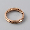 201 Stainless Steel Grooved Finger Ring Settings RJEW-WH0012-11C-2