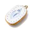 Fruit & Floral & Animals Printed Handmade Porcelain Pendants STAS-Z207-01G-M-3