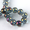 Electroplate Glass Beads Strands X-EGLA-Q062-8mm-A03-3