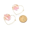 Electroplated Natural Quartz Wire Wrapped Earrings for Girl Women EJEW-JE04646-01-4