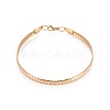 304 Stainless Steel Choker Necklaces and Bangles Jewelry Sets SJEW-L144-A01-G-5