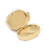 Oval with Butterfly Brass Enamel Locket Pendants KK-P334-18G-01-2
