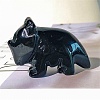 Natural Obsidian Carved Healing Rhinoceros Figurines PW-WG88972-01-1