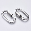 Tarnish Resistant 304 Stainless Steel Screw Carabiner Lock Charms LS-STAS-N087-25B-01-3