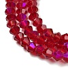 Transparent Electroplate Glass Beads Strands GLAA-F029-3mm-D27-3