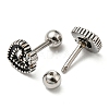 304 Stainless Steel Stud Earrings EJEW-Z034-13AS-2