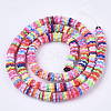 Handmade Polymer Clay Beads Strands X-CLAY-R086-02-1