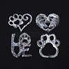 Custom Paw & Heart & Word Love Shape Waterproof PVC Laser Adhesive Stickers DIY-WH0256-004-1
