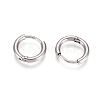 Tarnish Resistant 304 Stainless Steel Huggie Hoop Earrings EJEW-G272-02-8mm-P-2