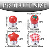 4Pcs 4 Styles Plastic Toilet Tank Button AJEW-TA0003-59-4