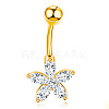 Clear Cubic Zirconia Belly Button Rings WG9960A-33-1