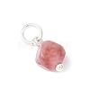 Natural Colorful Tourmaline Dice Charms PALLOY-JF04580-03-4