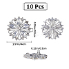 Gorgecraft 10Pcs 3-Hole Alloy Rhinestone Button BUTT-GF0003-55-2