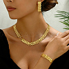 Retro Alloy Chain Bracelets & Earrings & Necklaces Sets for Women FZ4495-3