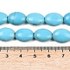 Dyed Synthetical Turquoise Oval Bead Strand G-P083-89G-4